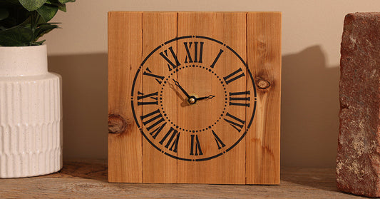 farmhouse cedar clock