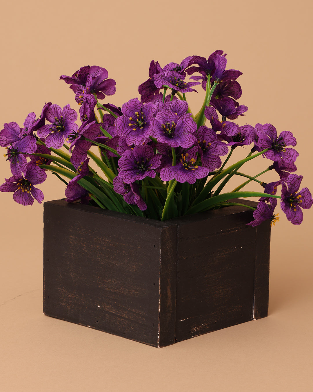 Farmhouse Distressed Black Planter Box