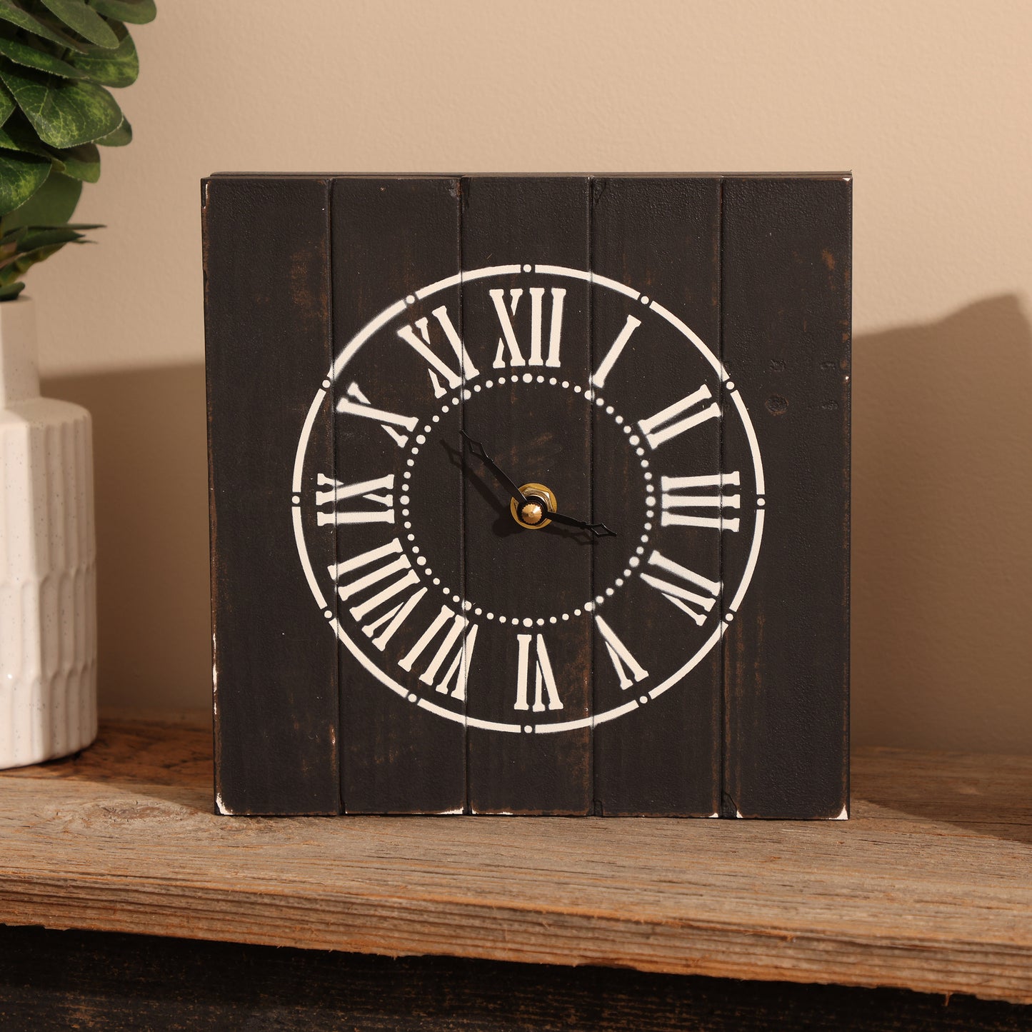Handmade Black Farmhouse Clock