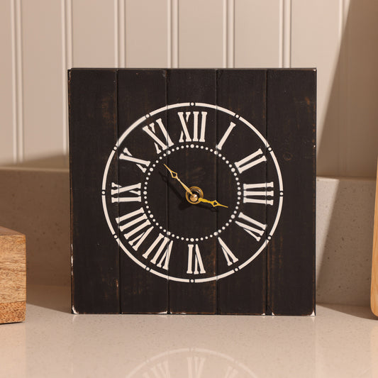 Handmade Black Farmhouse Clock
