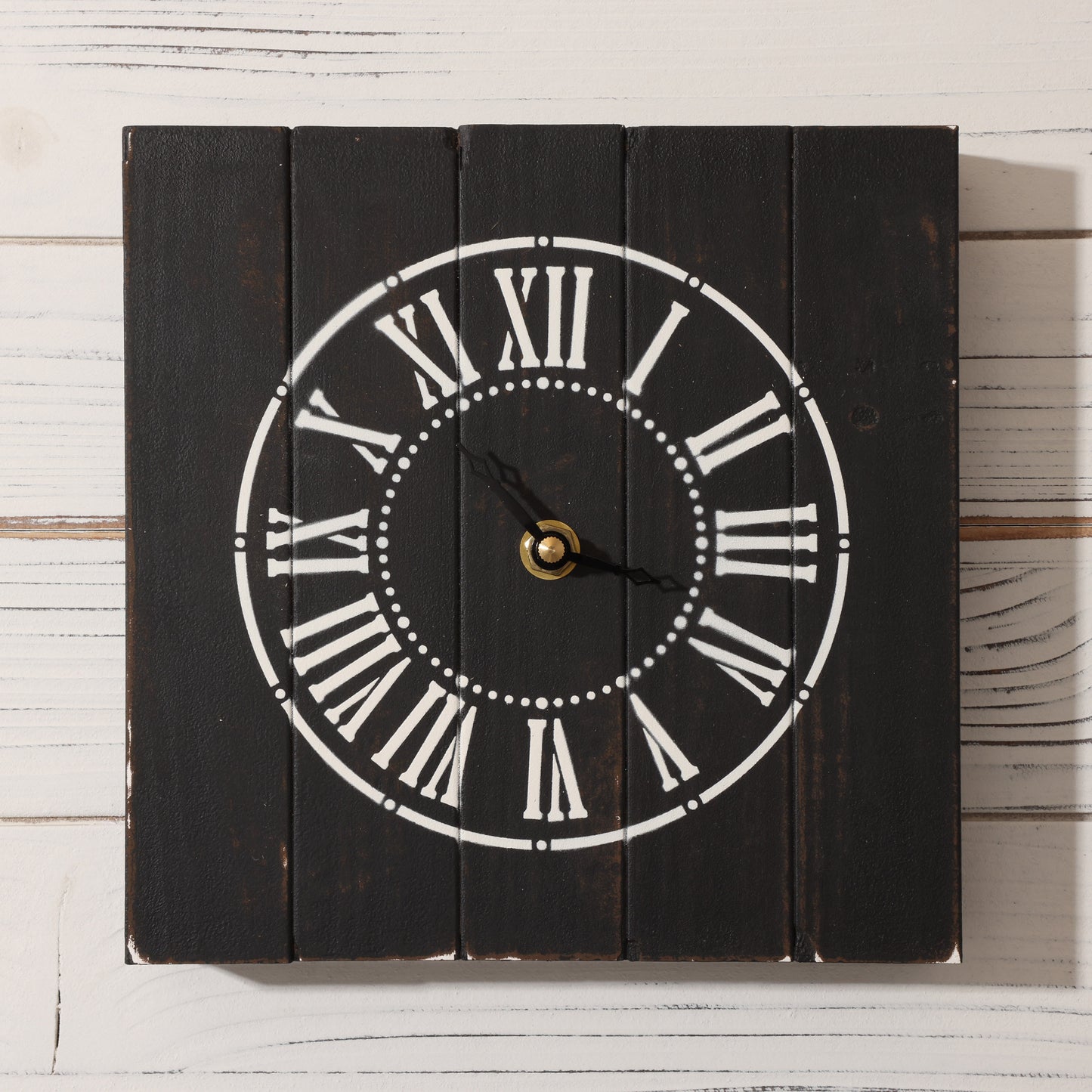 Handmade Black Farmhouse Clock