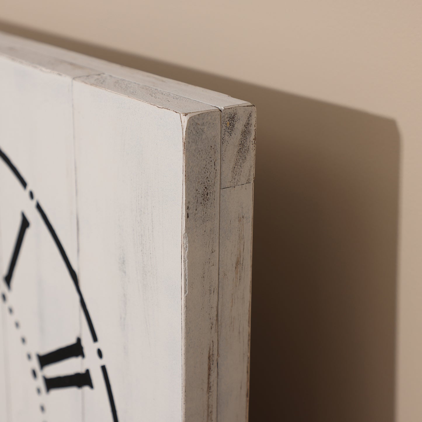 White Handmade Farmhouse Clock