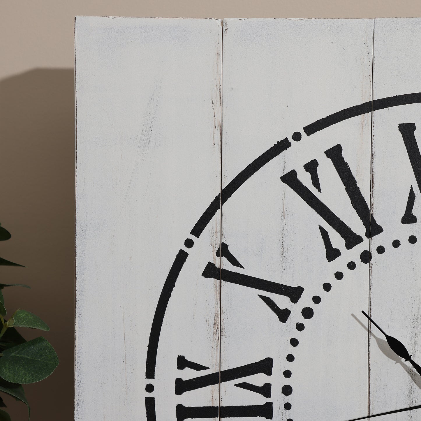 White Handmade Farmhouse Clock
